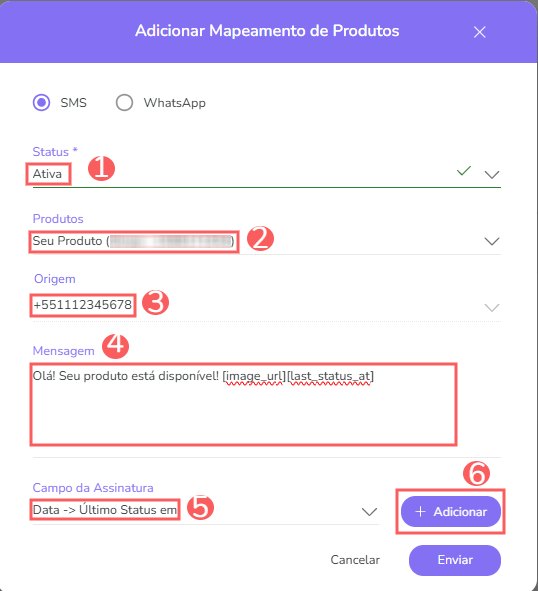 twilio-adicionar mapeamento sms.png